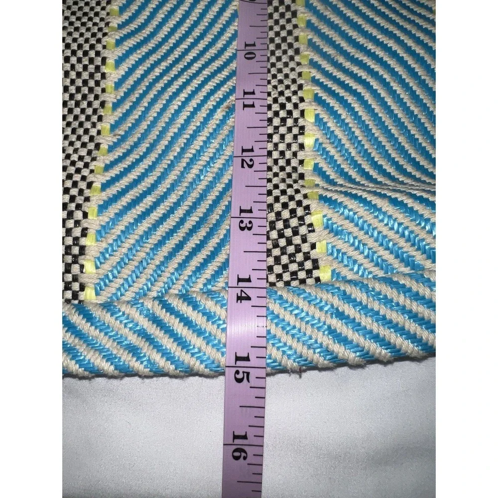 Boho Blue, Yellow and‎ Black Striped Tote Market Bag